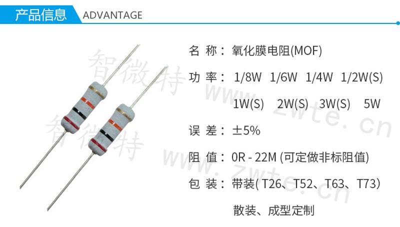 氧化膜電阻產(chǎn)品信息介紹